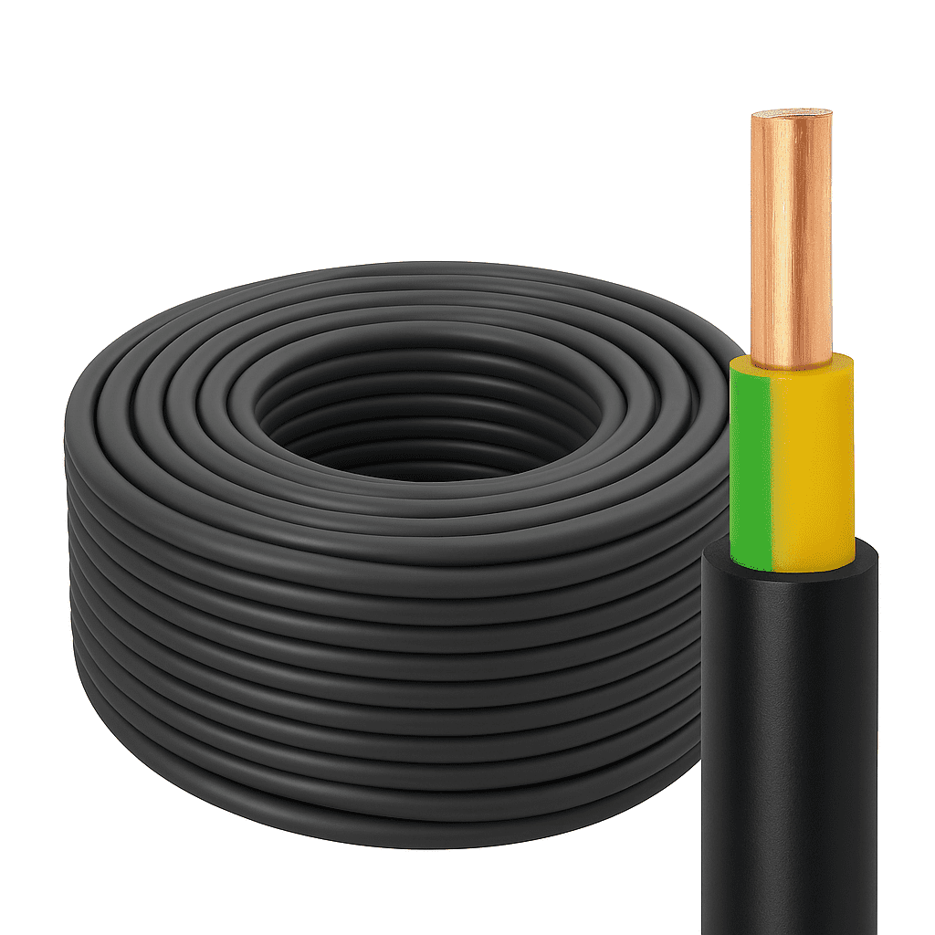 Erdungskabel NYY-J 1x 16 RE Eca S Starkstromkabel, Meterware Robustes und witterungsbeständiges Erdungskabel NYY-J 1x 16 RE. Ideal für Erdungs- und Elektroinstallationen – sicher und effizient.