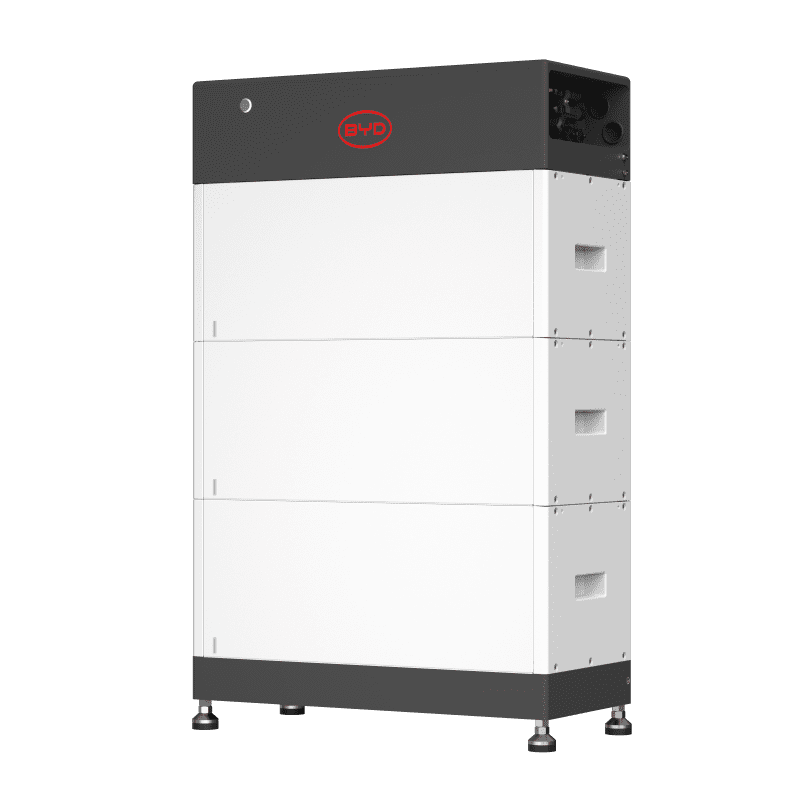 BYD HVS+ 7,7 kWh – Modularer LFP‑Speicher für PV & Backup BYD HVS+ 7,7 kWh: 3‑Modul‑Turm mit ≥95 % Effizienz, IP55 & bis 12,8 kW/Turm. Flexibel erweiterbar bis 38,4 kWh gesamt.