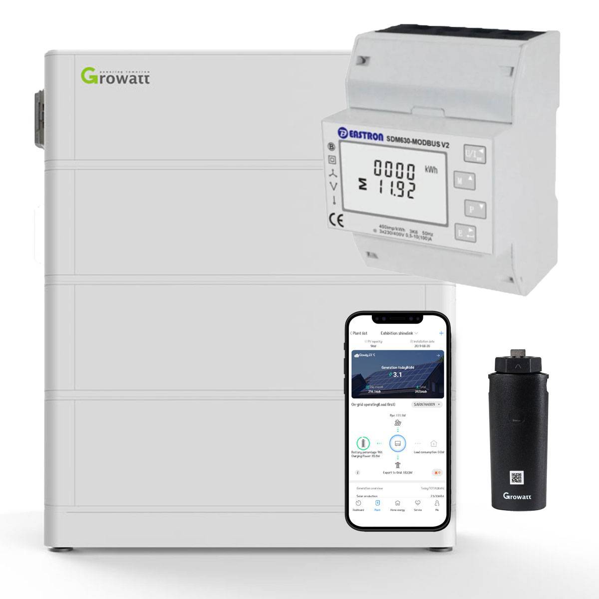 9887685 Growatt ARK 7.6kWh Hochvolt-Solarspeicher-Set für Growatt MOD TL3-XH Serie