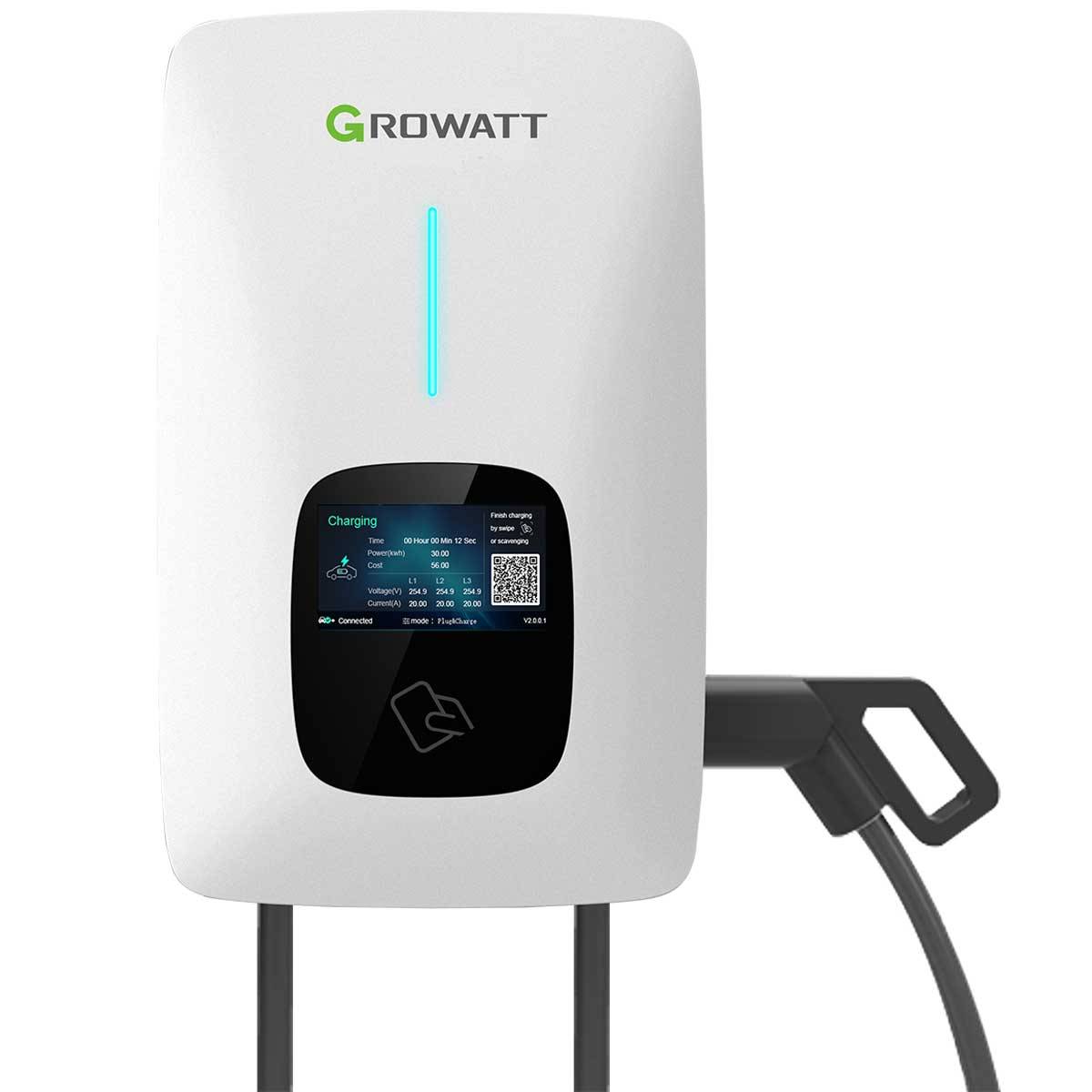 9887543 Growatt THOR 22AS-P Wallbox 3-phasig mit RFID-Karte, 5m Kabel