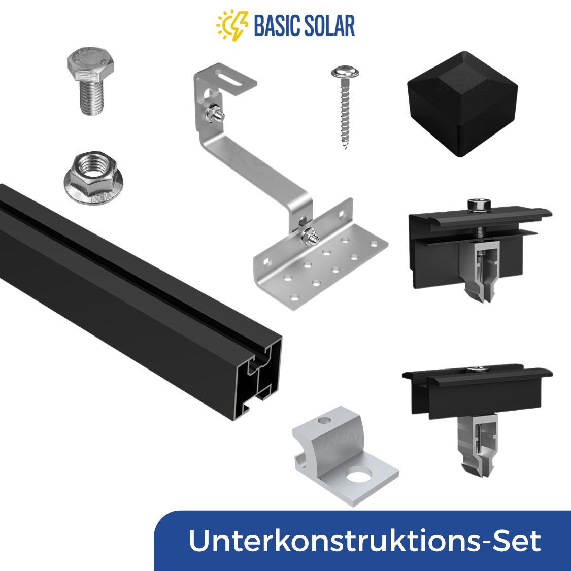 unterkonstruktion schwarz 2 module