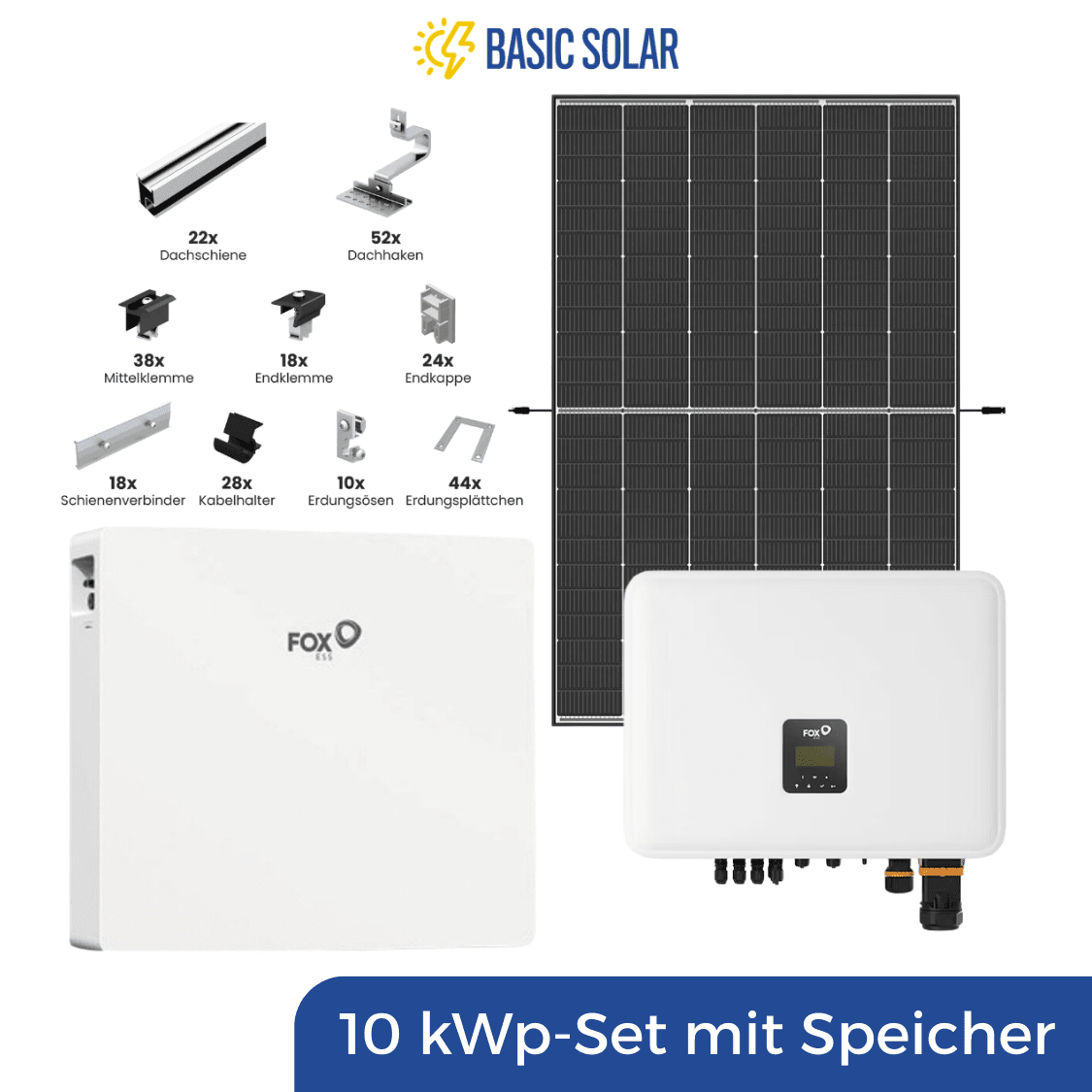Set10KW_ FoxSmart_10_ EK12 10 kWp PV-Komplettset mit 10 kW Speicher und Unterkonstruktion – Bild 1