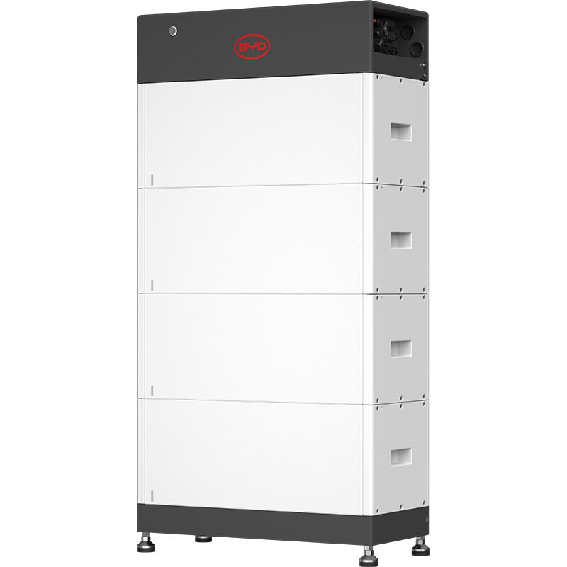 BYD HVS 10.2 kWh (HVS+) Hochvolt-Speicher, bestehend aus vier HVS+ Modulen und BDU, modular erweiterbar und kompatibel mit Hybrid-Wechselrichtern.