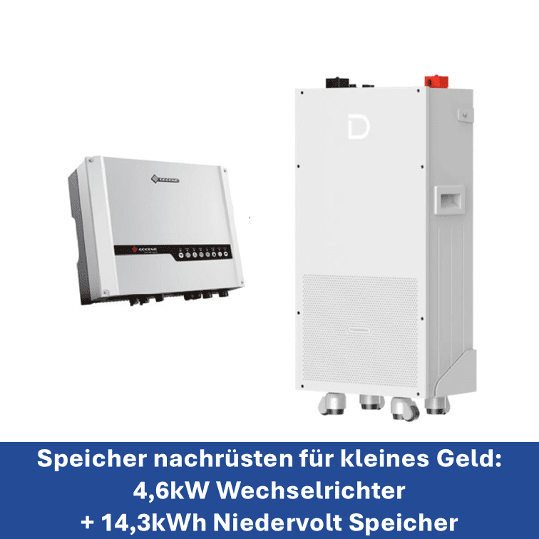 Maximale Niedervoltpower zum Nachrüsten: Goodwe einphasiger 4,6kW Wechselrichter mit 14,3kWh Speicher von Dyness – Bild 1