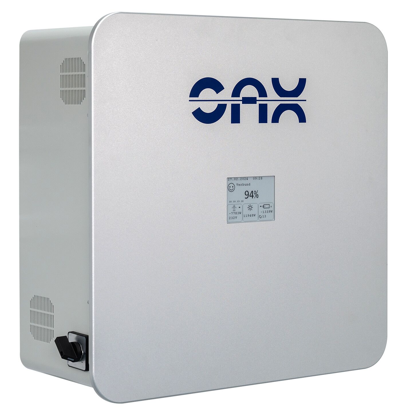 SAX Power Home Speicher 5.8 kWh, schwarzstartfähig, 1-6-5-230 <p data-start="614" data-end="775">Der <strong data-start="471" data-end="496">SAX Power Home 5.8 kWh</strong> speichert deinen Solarstrom zuverlässig und hält dich dank Schwarzstart bei Netzausfall handlungsfähig. So bleiben wichtige Geräte an, während du Autarkie gewinnst und Bezüge senkst. Kompakt, effizient und schnell integriert – auf Wunsch mit Beratung von <strong data-start="752" data-end="767">Basic Solar</strong>!</p>