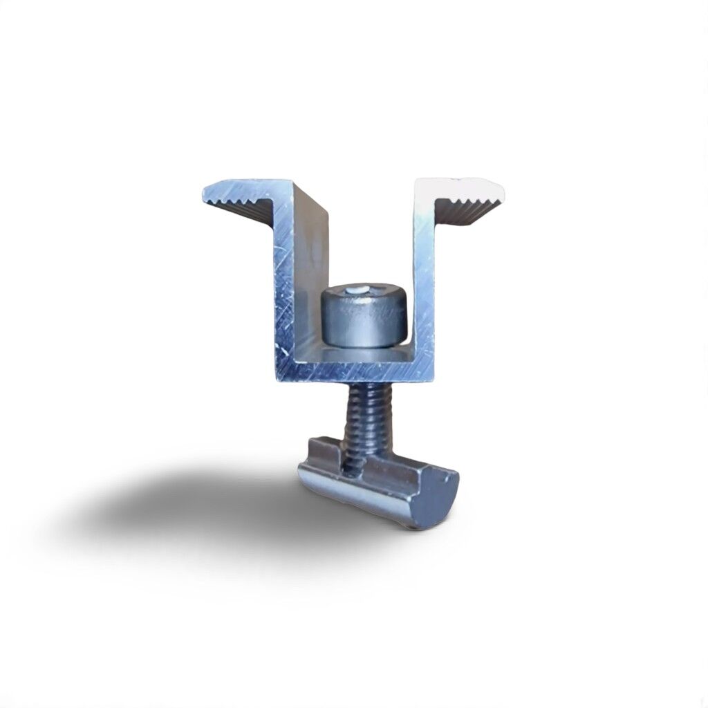 PV Mittelklemme Set 30mm - Silber – Bild 1