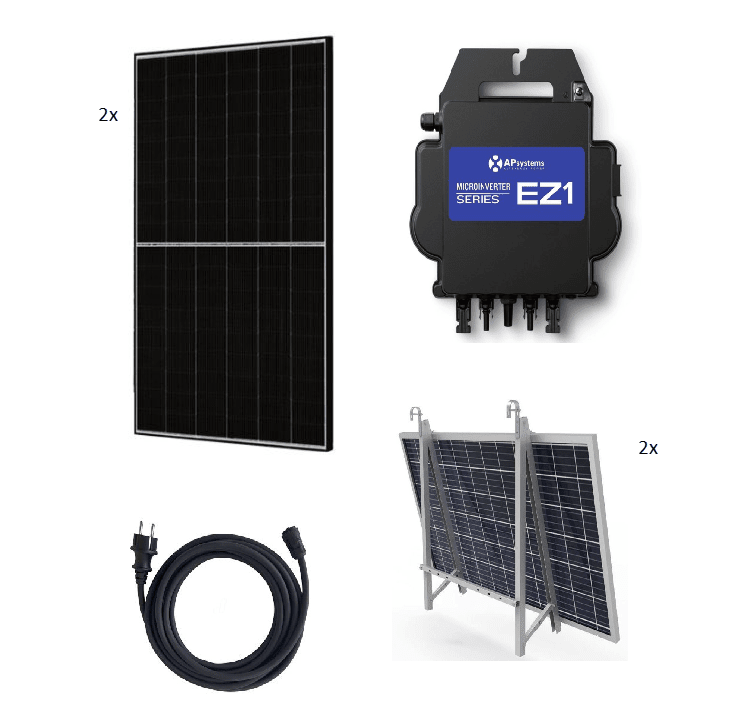 Steckerfertiges 850 Wp Glas-Glas Balkonkraftwerk