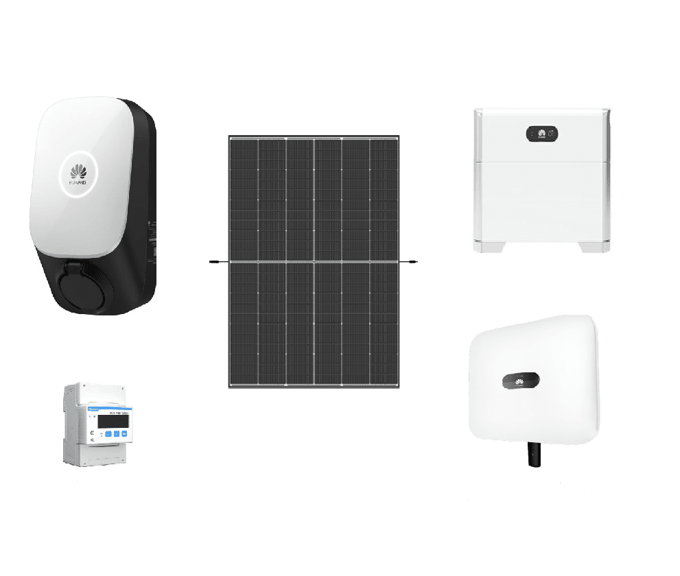 Komplettpaket: 10,8 kWp Set, Trina 450 Glas/Glas, Huawei 10 KTL, 5 kW Speicher und Wallbox